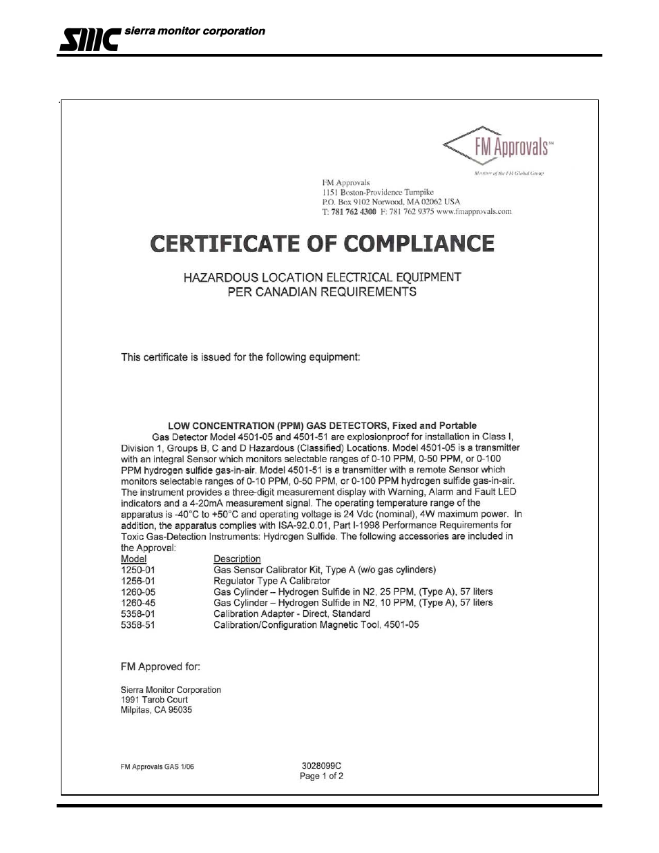 Sierra Monitor Corporation 4501-05 User Manual | Page 34 / 39