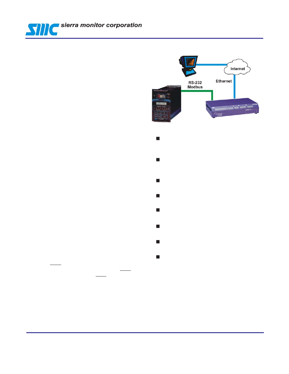 Sierra Monitor Corporation Sentry Webserver User Manual | 2 pages