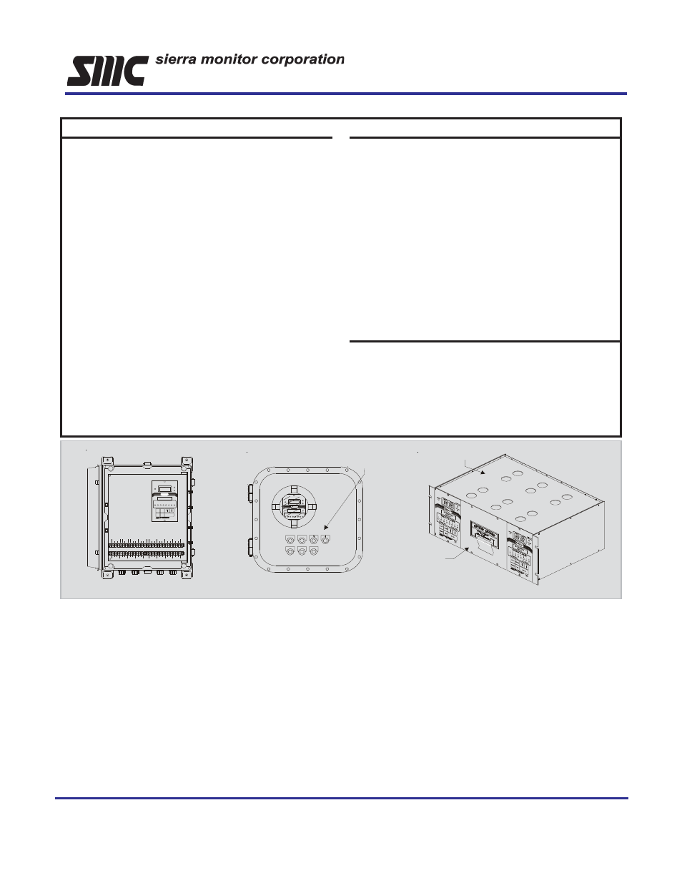 Sentry controller, Nema 4x nema 7 rack mount, Ordering information | Physical, General specifications operating, Mounting | Sierra Monitor Corporation 5000 User Manual | Page 4 / 4