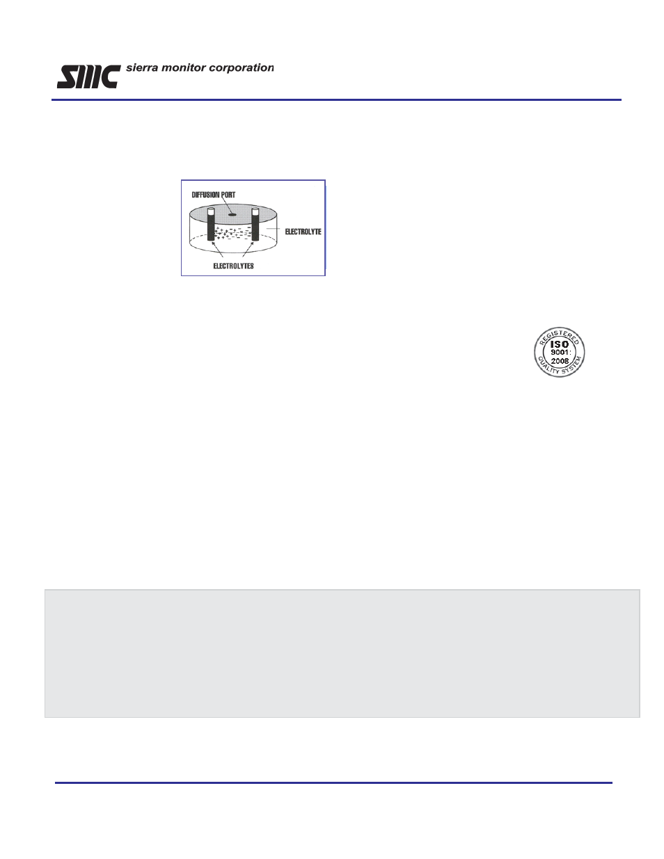 Sensors, Sentry gas sensor modules | Sierra Monitor Corporation Sentry 5100 Series User Manual | Page 2 / 2