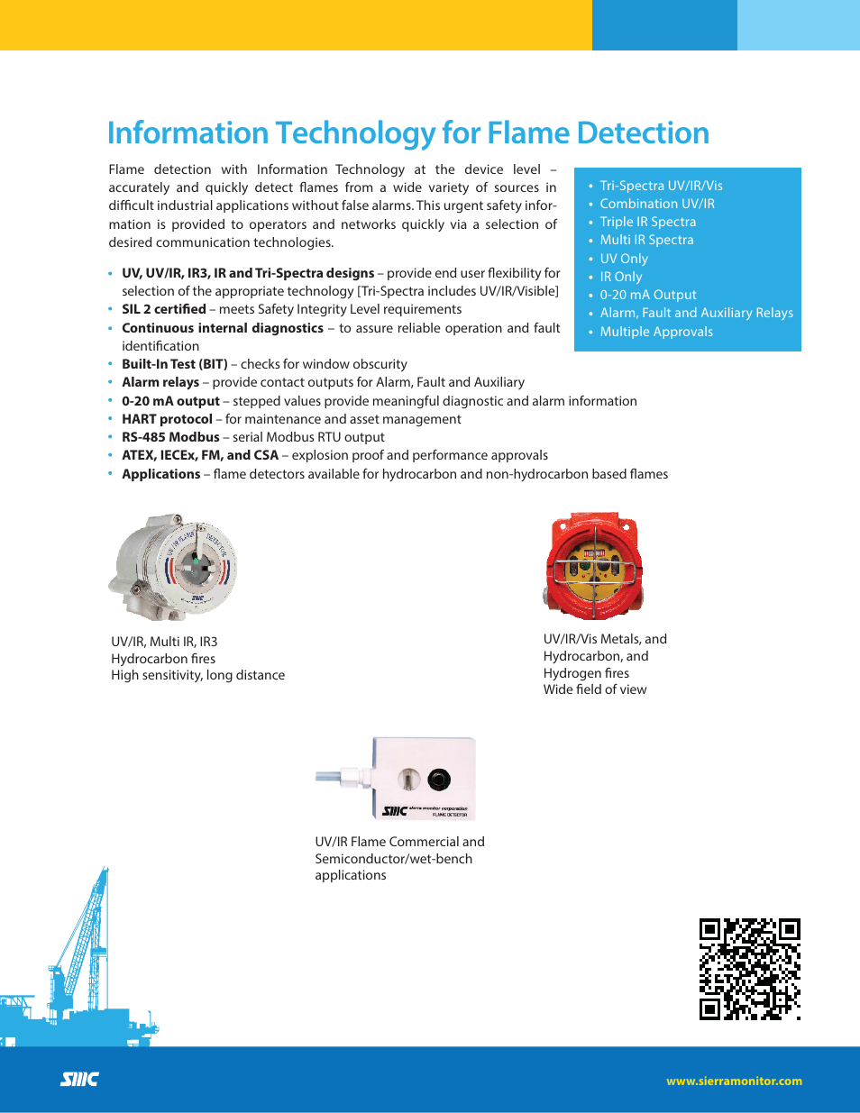 Information technology for flame detection | Sierra Monitor Corporation Gas and Flame Detection System User Manual | Page 3 / 6