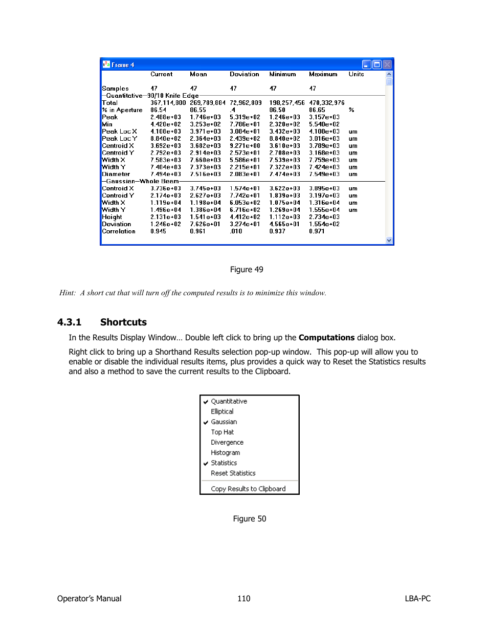 Shortcuts | SIGMA LBA-708 User Manual | Page 110 / 281