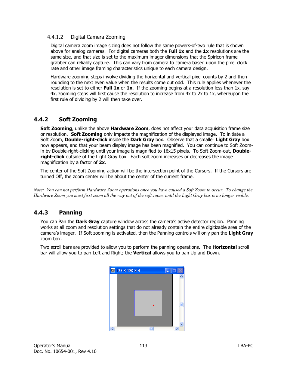 Digital camera zooming, Soft zooming, Panning | SIGMA LBA-708 User Manual | Page 113 / 281