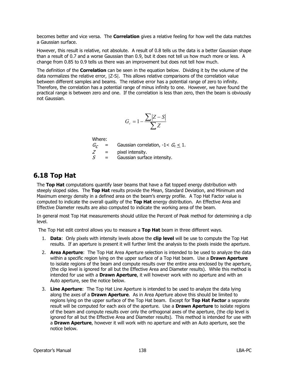 Top hat, 18 top hat | SIGMA LBA-708 User Manual | Page 138 / 281