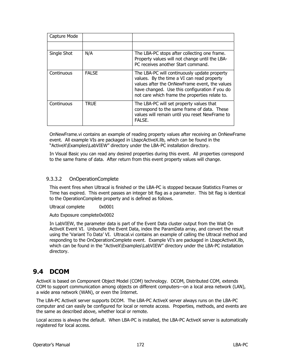 Onoperationcomplete, Dcom, 4 dcom | SIGMA LBA-708 User Manual | Page 172 / 281