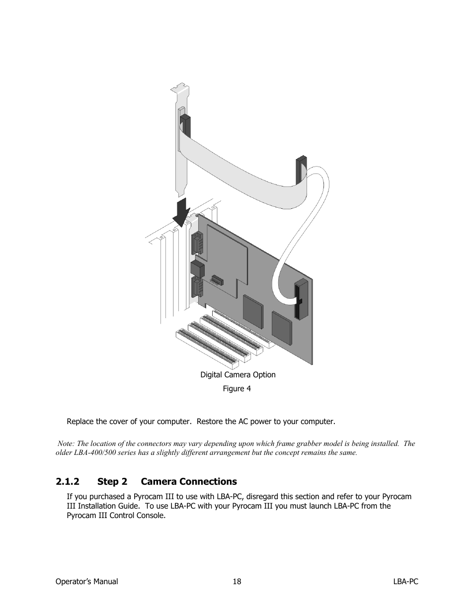 Step 2 camera connections | SIGMA LBA-708 User Manual | Page 18 / 281