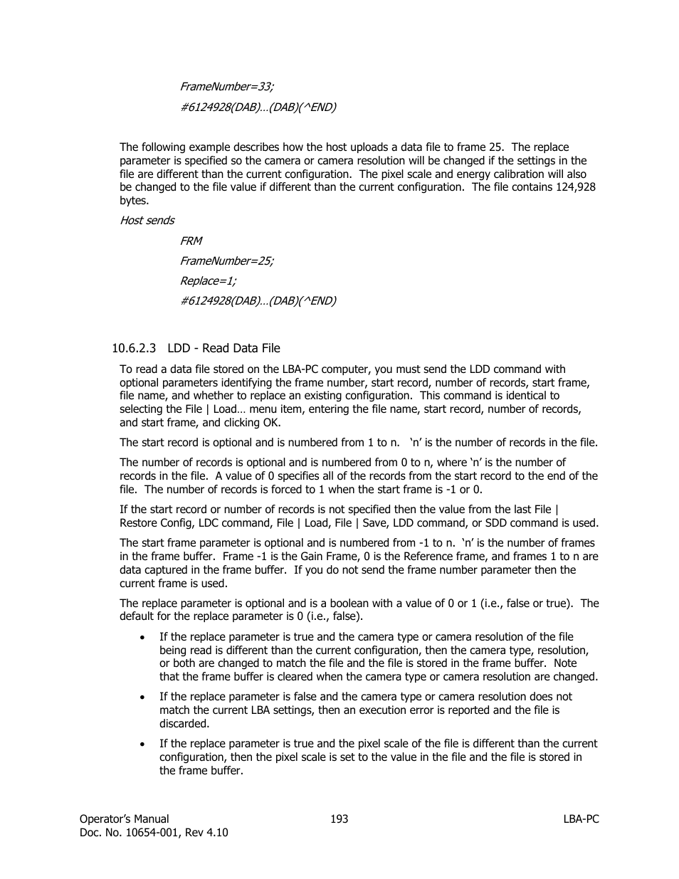 Ldd - read data file | SIGMA LBA-708 User Manual | Page 193 / 281