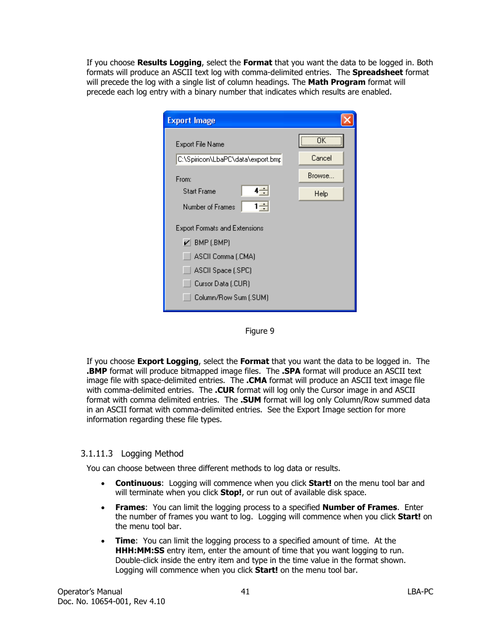 Logging method | SIGMA LBA-708 User Manual | Page 41 / 281