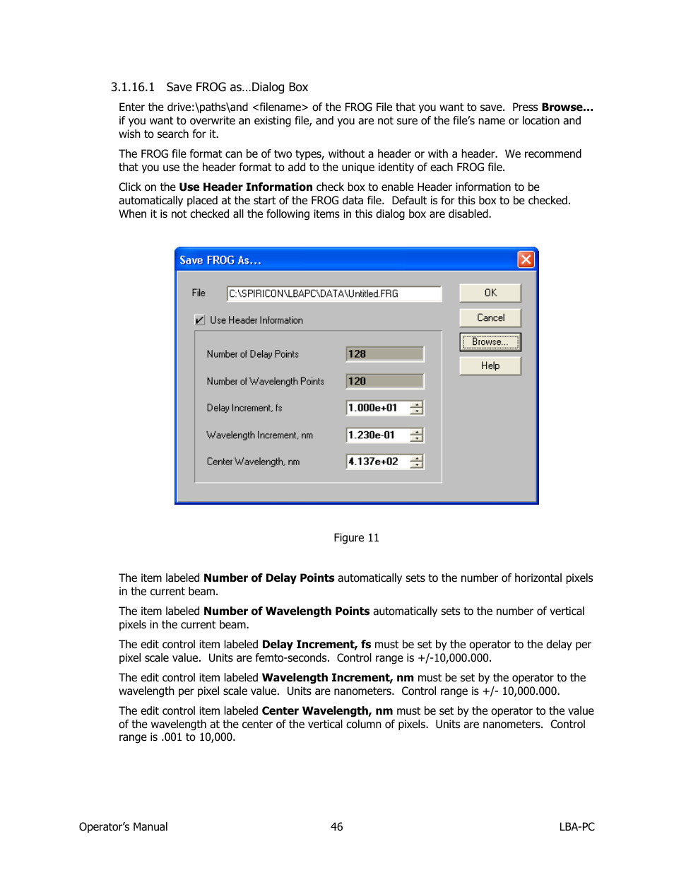 Save frog as…dialog box | SIGMA LBA-708 User Manual | Page 46 / 281