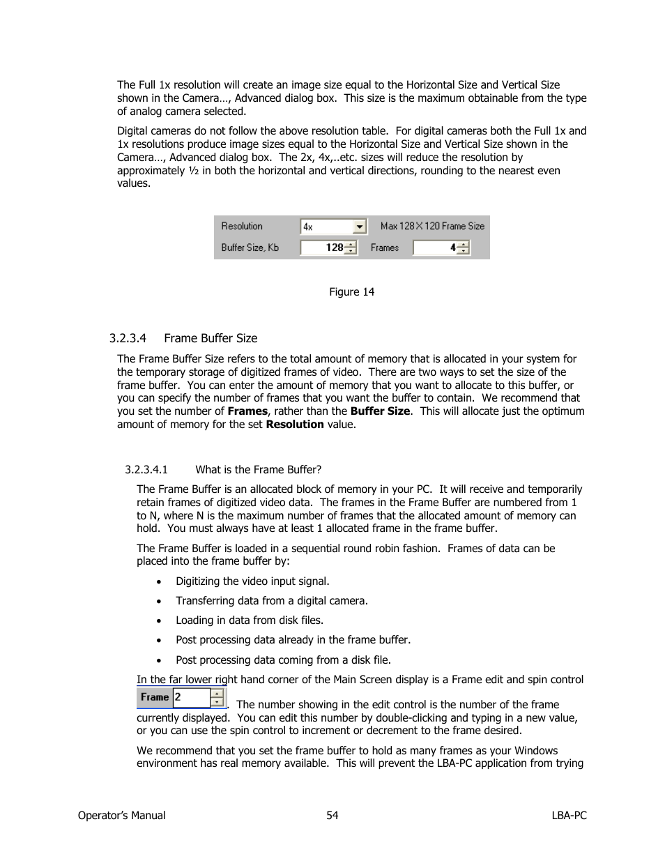 Frame buffer size, What is the frame buffer | SIGMA LBA-708 User Manual | Page 54 / 281