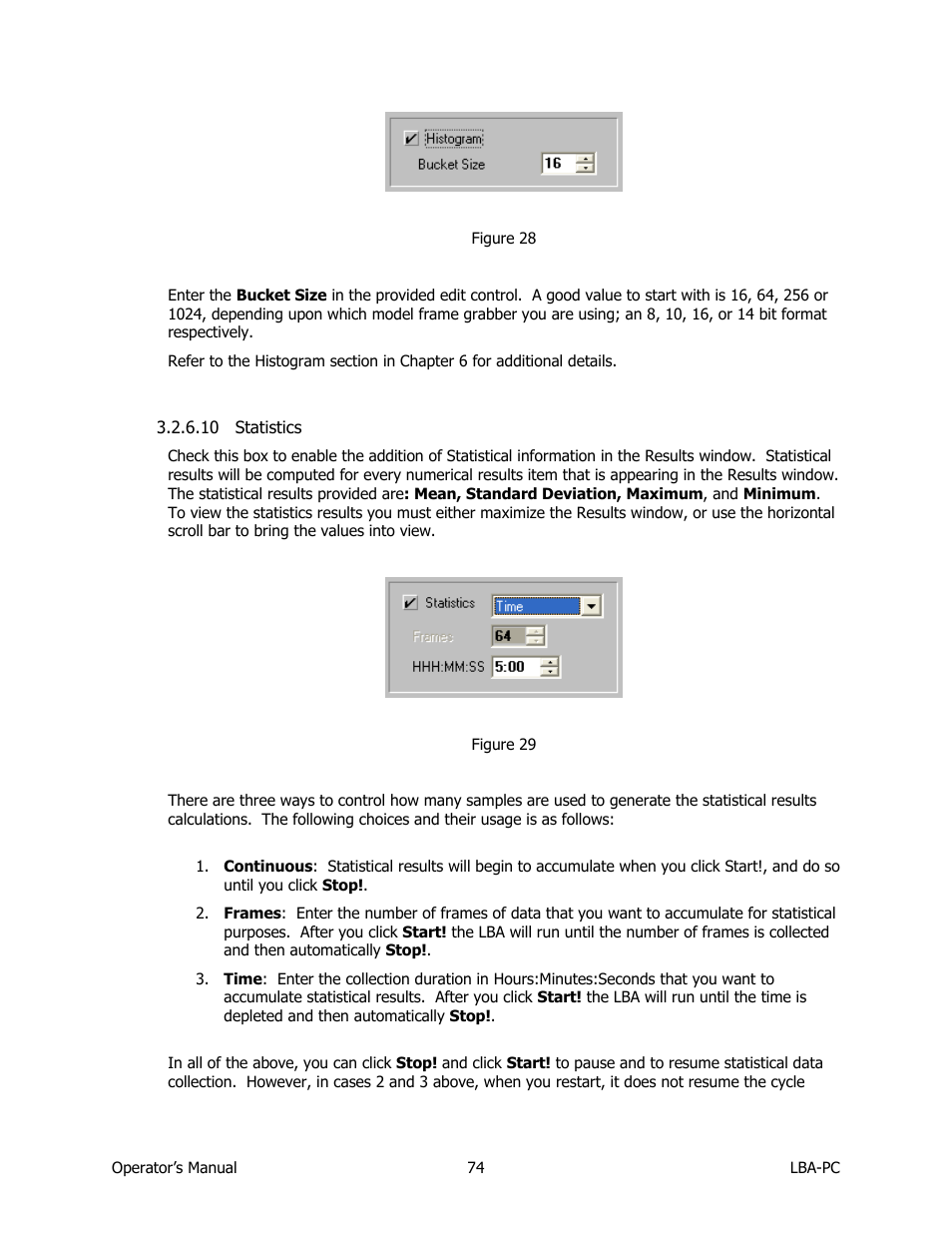 Statistics | SIGMA LBA-708 User Manual | Page 74 / 281