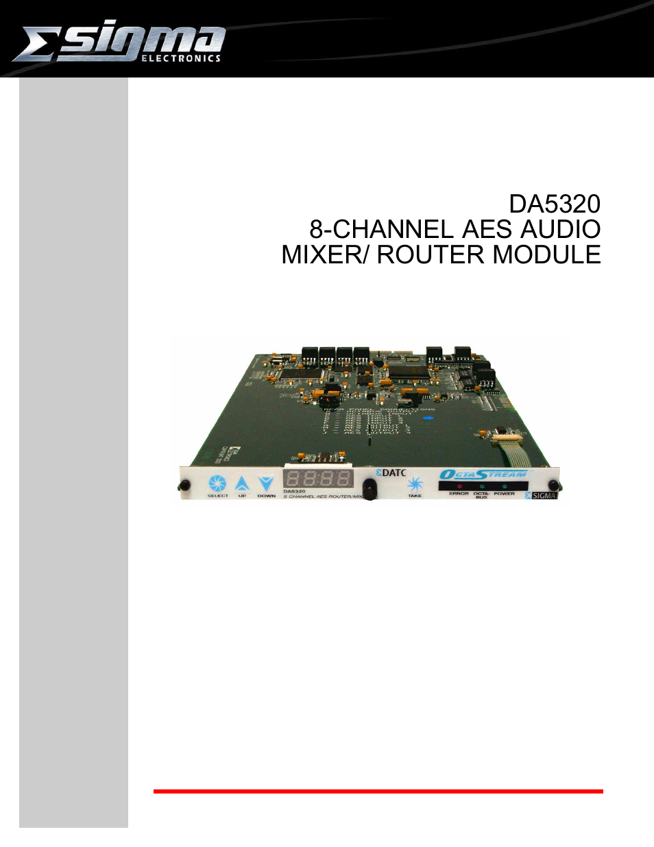 SIGMA DA5320 User Manual | 21 pages