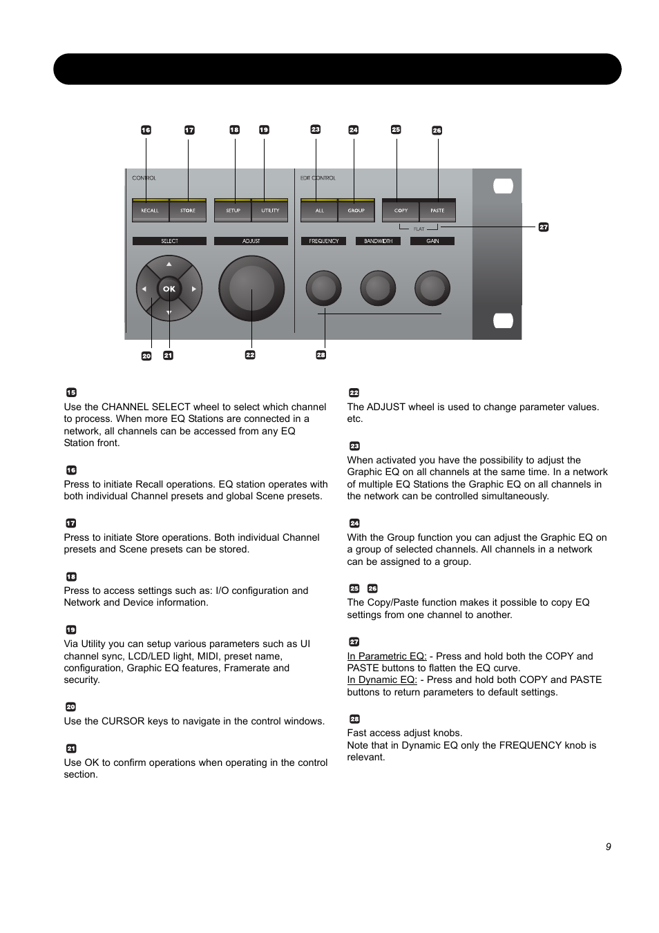 Front panel | SIGMA EQ Station User Manual | Page 11 / 49