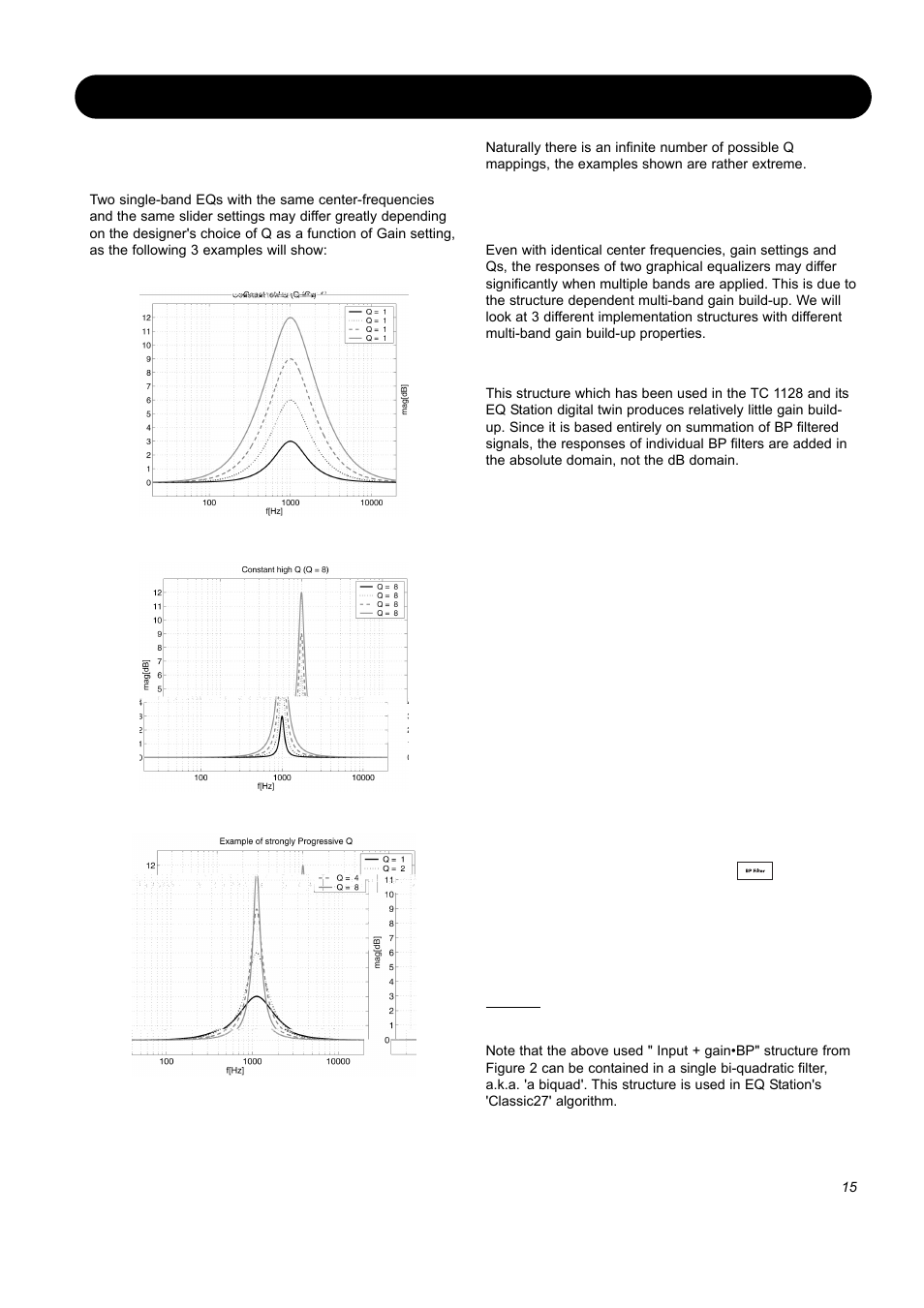 Graphical eq types in the eq station, Q mapping: constant or progressive q, and which, Structure dependent multi-band gain build-up | SIGMA EQ Station User Manual | Page 17 / 49