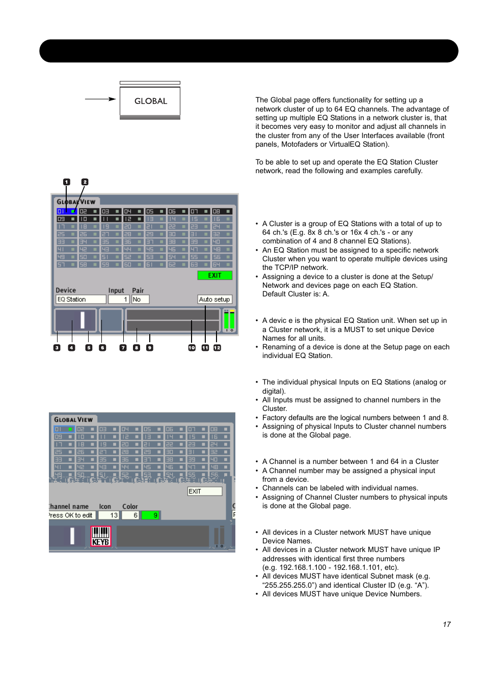 Global view, Global - view | SIGMA EQ Station User Manual | Page 19 / 49