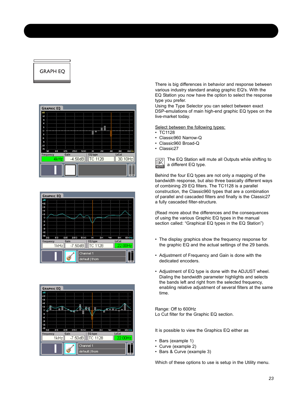 Editing, Graphic eq edit | SIGMA EQ Station User Manual | Page 25 / 49