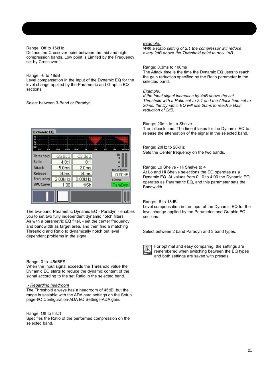 Editing, 2 band paradyn - parametric eq | SIGMA EQ Station User Manual | Page 27 / 49