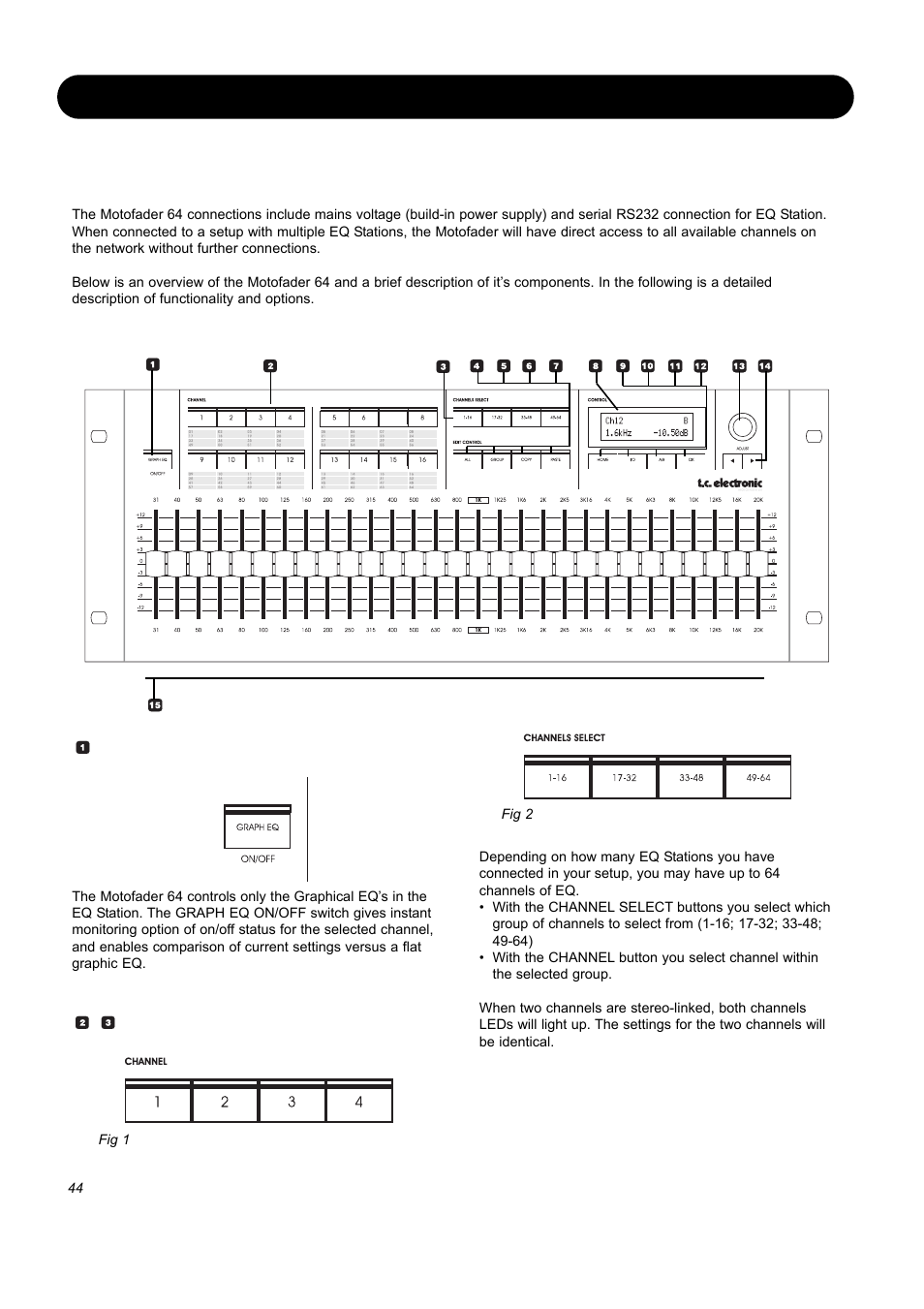 Motofader 64, Overview | SIGMA EQ Station User Manual | Page 46 / 49