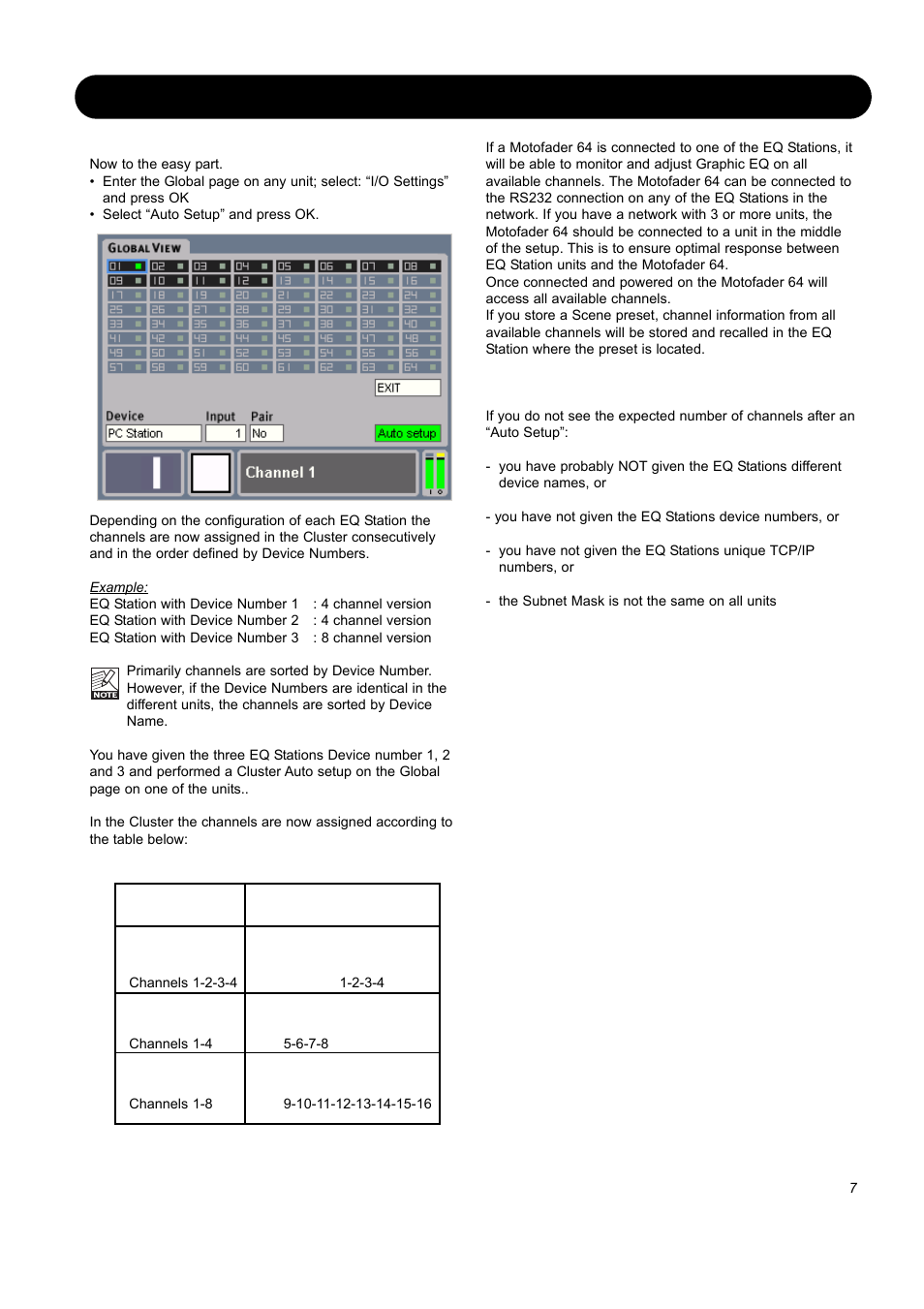 Quick setup reference | SIGMA EQ Station User Manual | Page 9 / 49