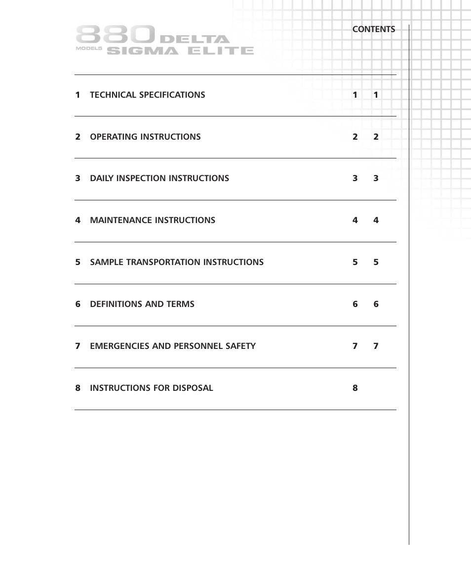 SIGMA 150Ci User Manual | Page 3 / 72