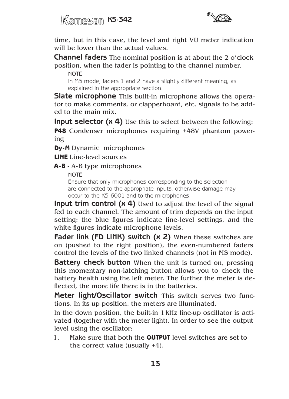 SIGMA KAMESAN KS-342 User Manual | Page 13 / 24