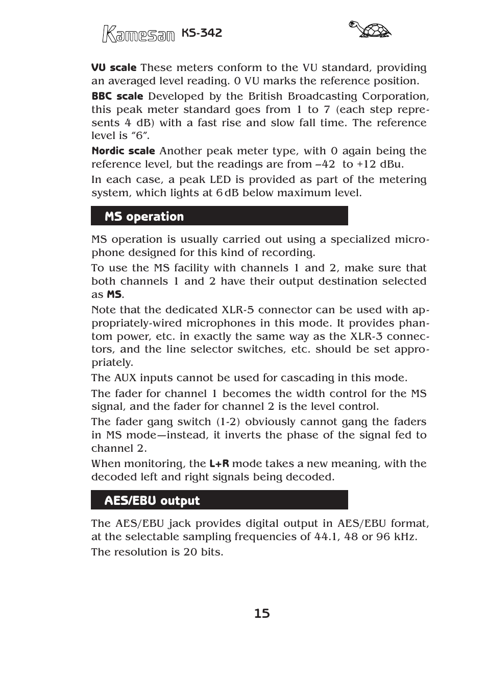 SIGMA KAMESAN KS-342 User Manual | Page 15 / 24