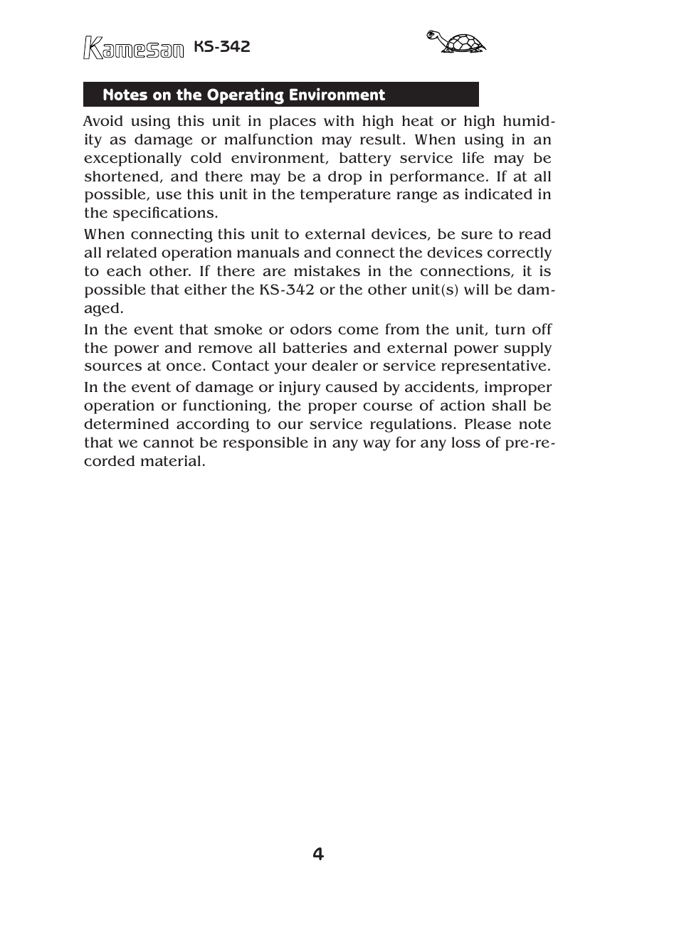 SIGMA KAMESAN KS-342 User Manual | Page 4 / 24
