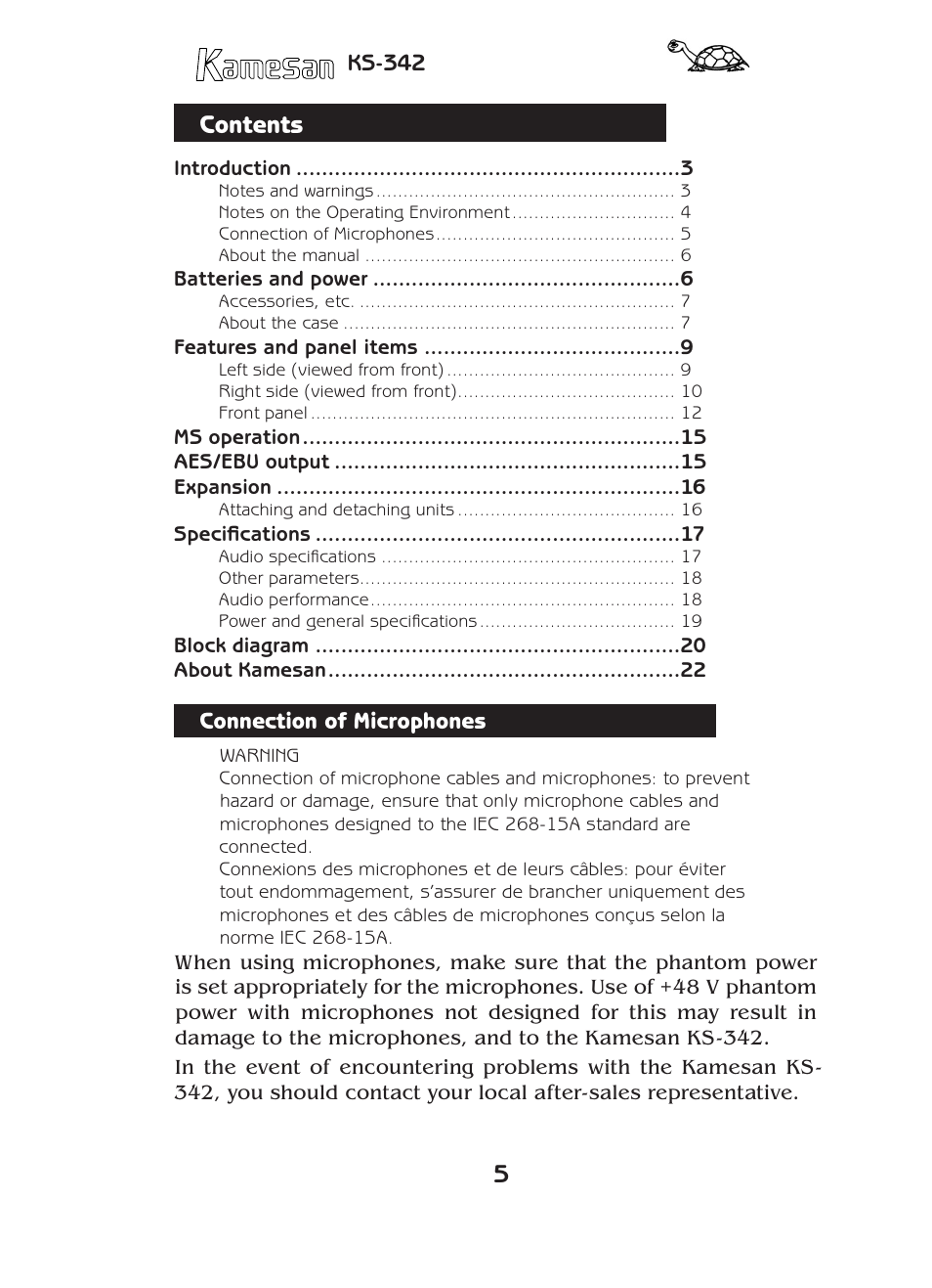 SIGMA KAMESAN KS-342 User Manual | Page 5 / 24
