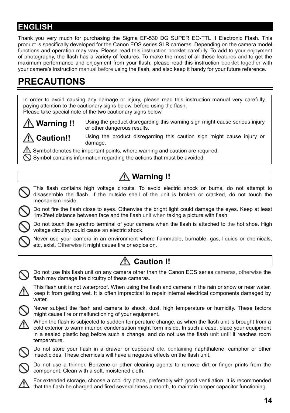 SIGMA EF-530 User Manual | 12 pages