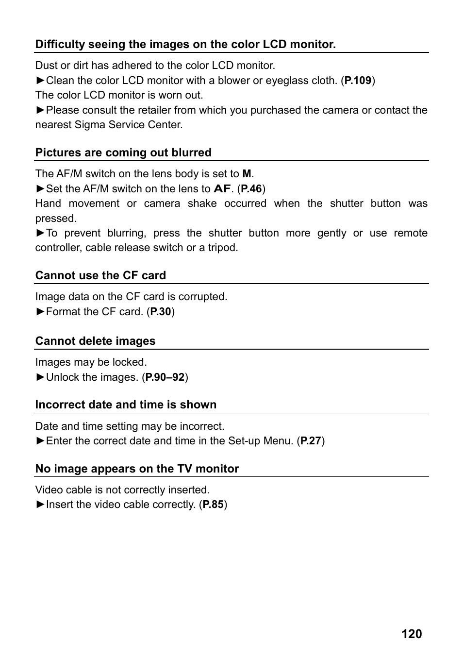 SIGMA SD14 User Manual | Page 121 / 124