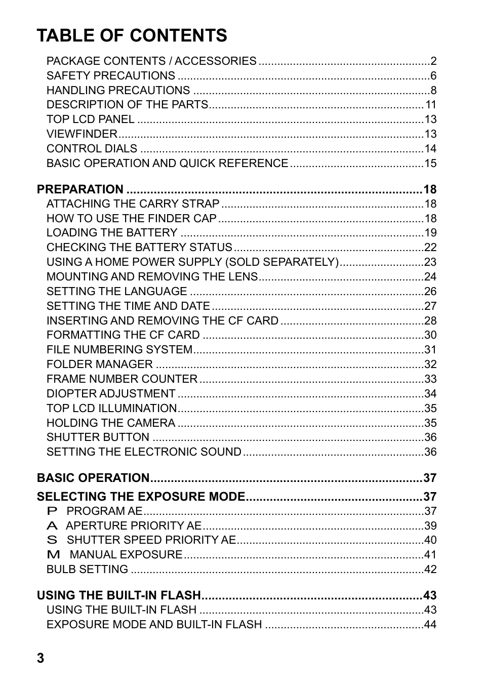 SIGMA SD14 User Manual | Page 4 / 124