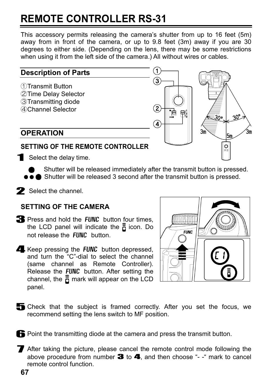 Remote controller rs-31 | SIGMA SD14 User Manual | Page 68 / 124