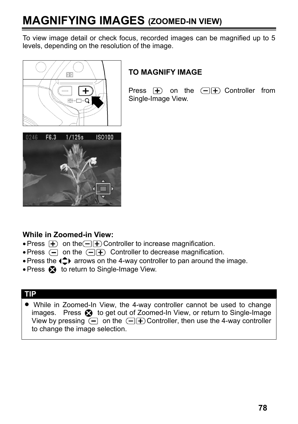 Magnifying images | SIGMA SD14 User Manual | Page 79 / 124