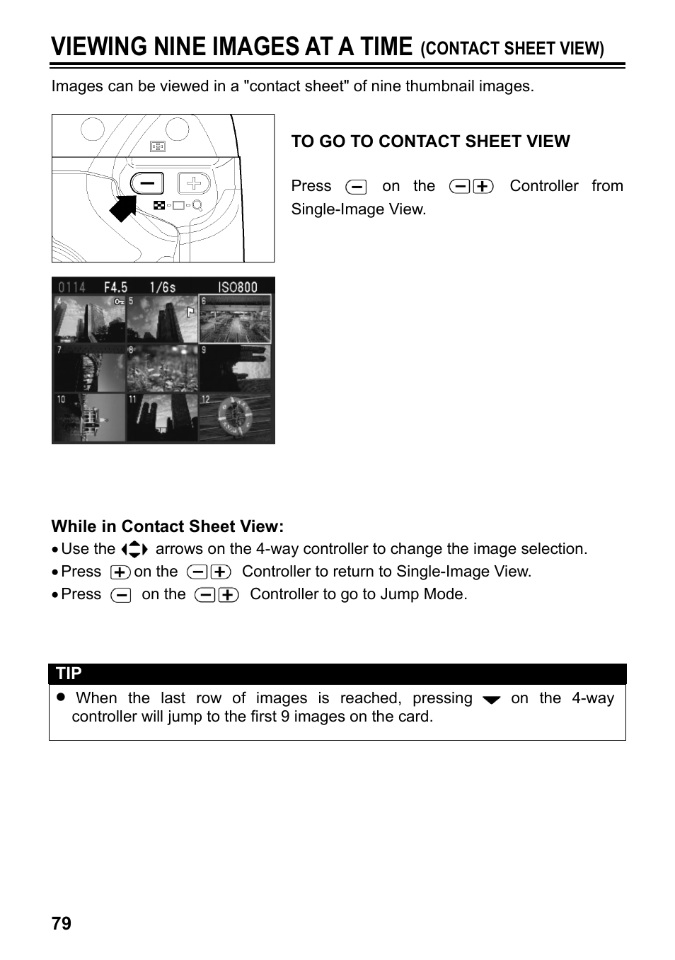 Viewing nine images at a time | SIGMA SD14 User Manual | Page 80 / 124