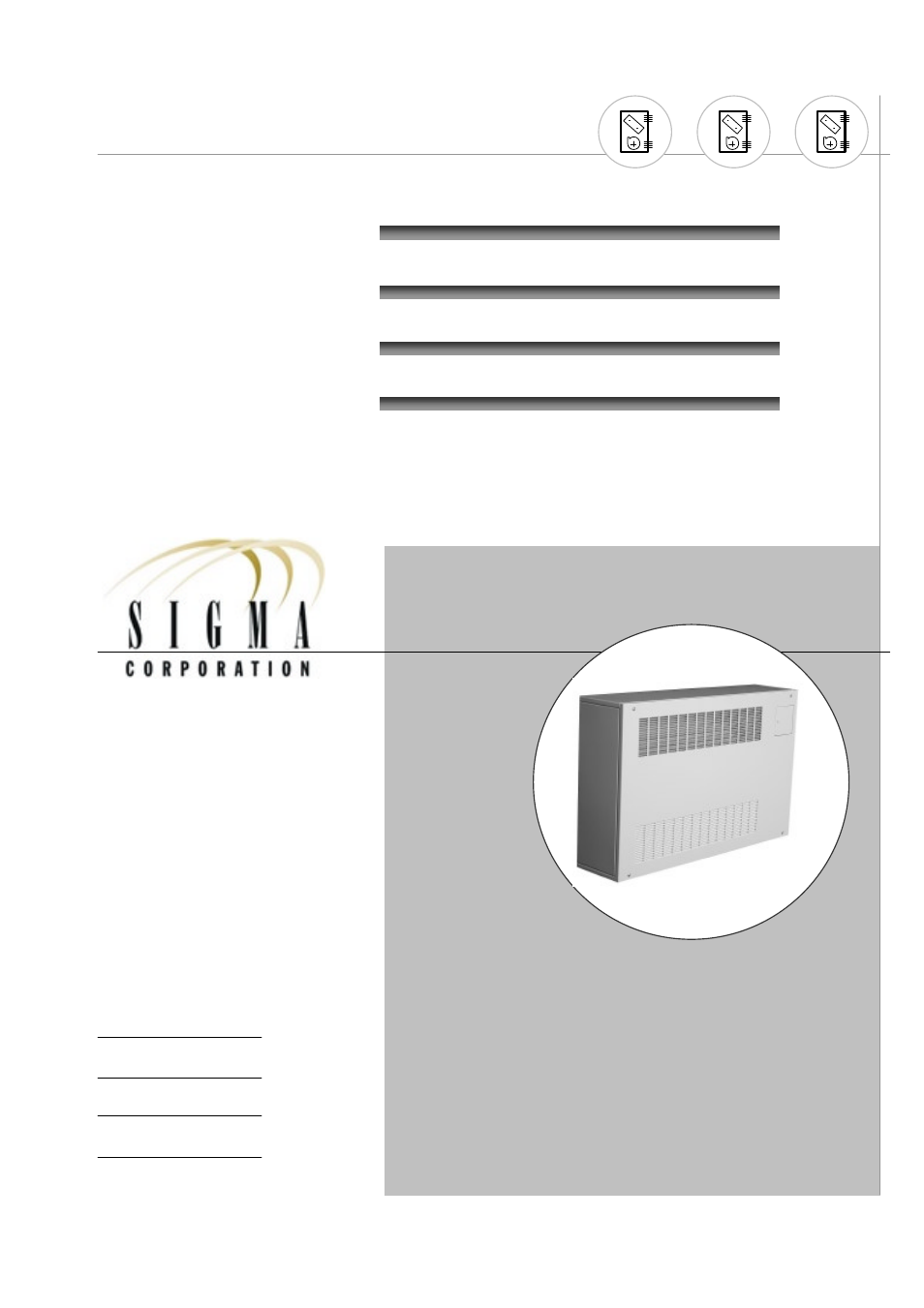 SIGMA Force Flow Heaters User Manual | 4 pages