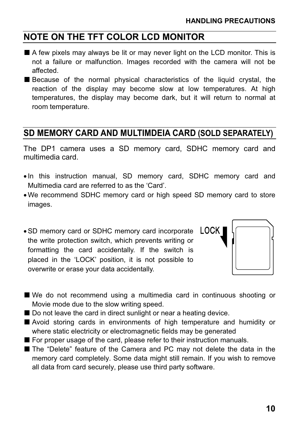 Sold separately) | SIGMA DP1 User Manual | Page 11 / 112