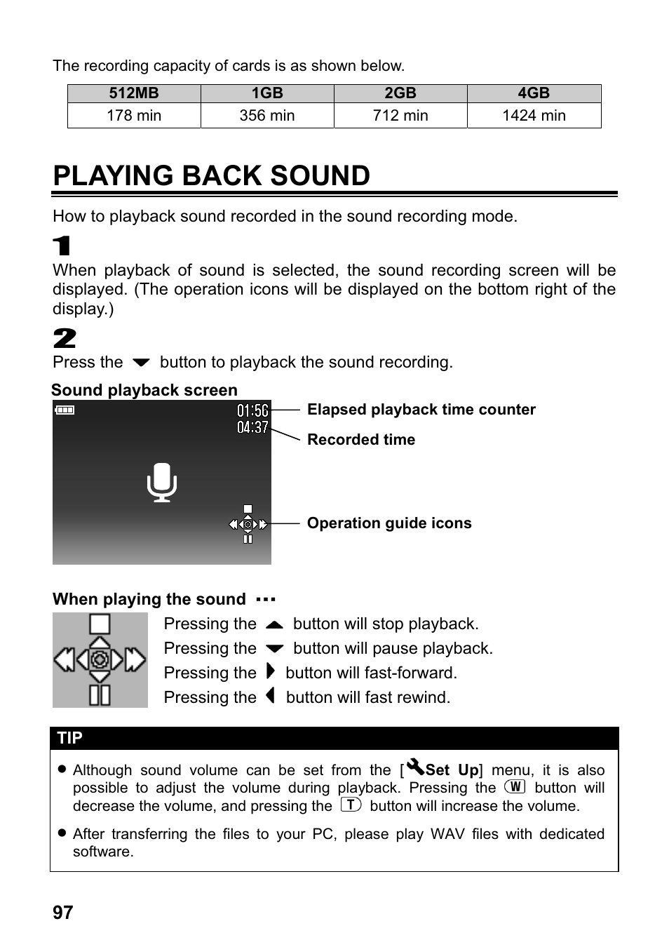 Playing back sound | SIGMA DP1 User Manual | Page 98 / 112