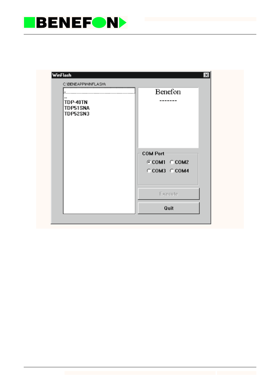 2 using the winflash program, 2 using the winflash program - 8 | SIGMA BENEFON  TDP-52-SN3 User Manual | Page 34 / 183