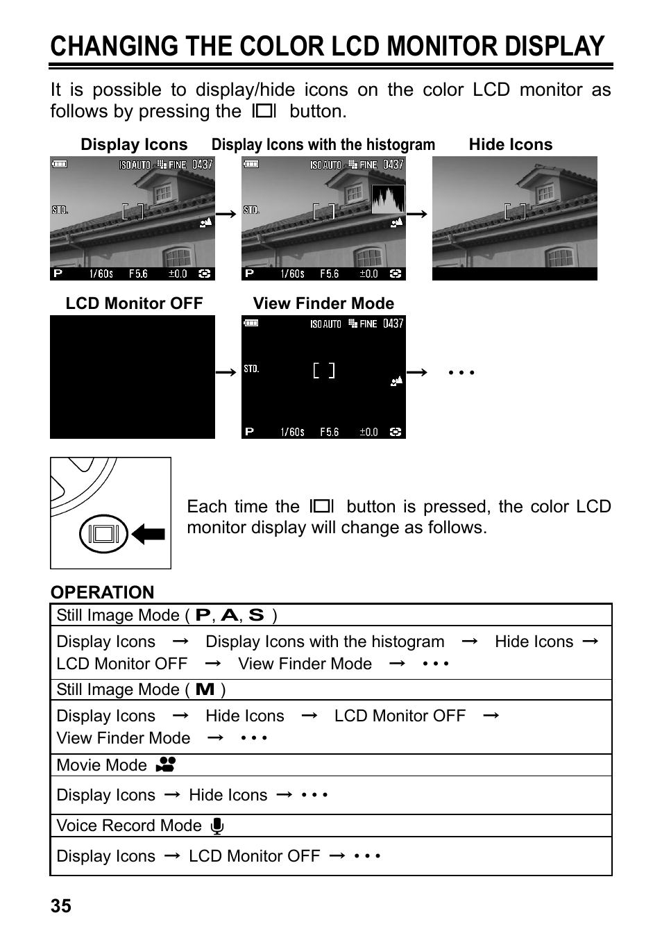 Changing the color lcd monitor display | SIGMA DP2 User Manual | Page 36 / 120