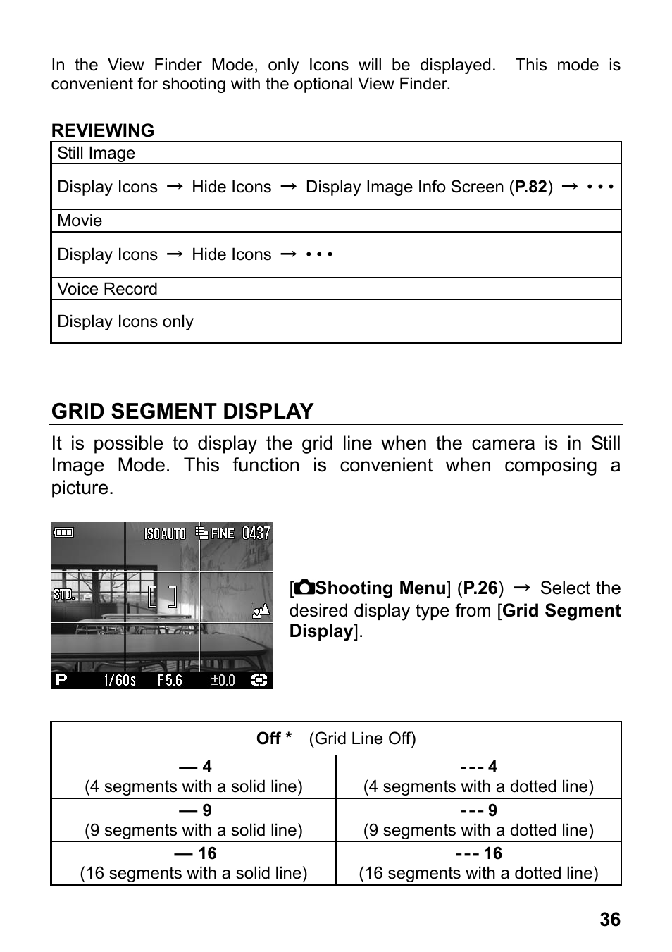 Grid segment display | SIGMA DP2 User Manual | Page 37 / 120