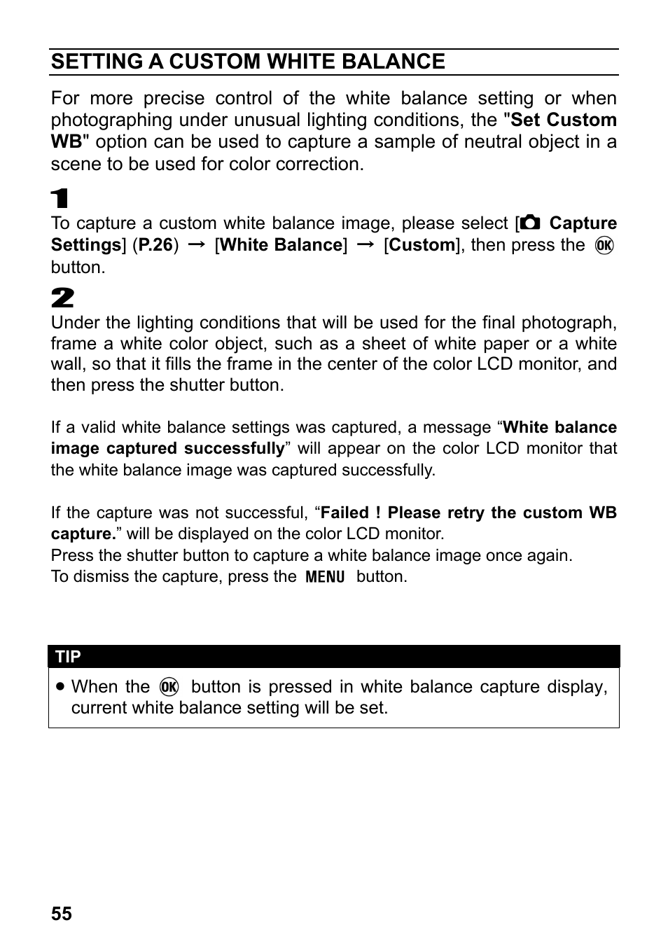 Setting a custom white balance | SIGMA DP2 User Manual | Page 56 / 120