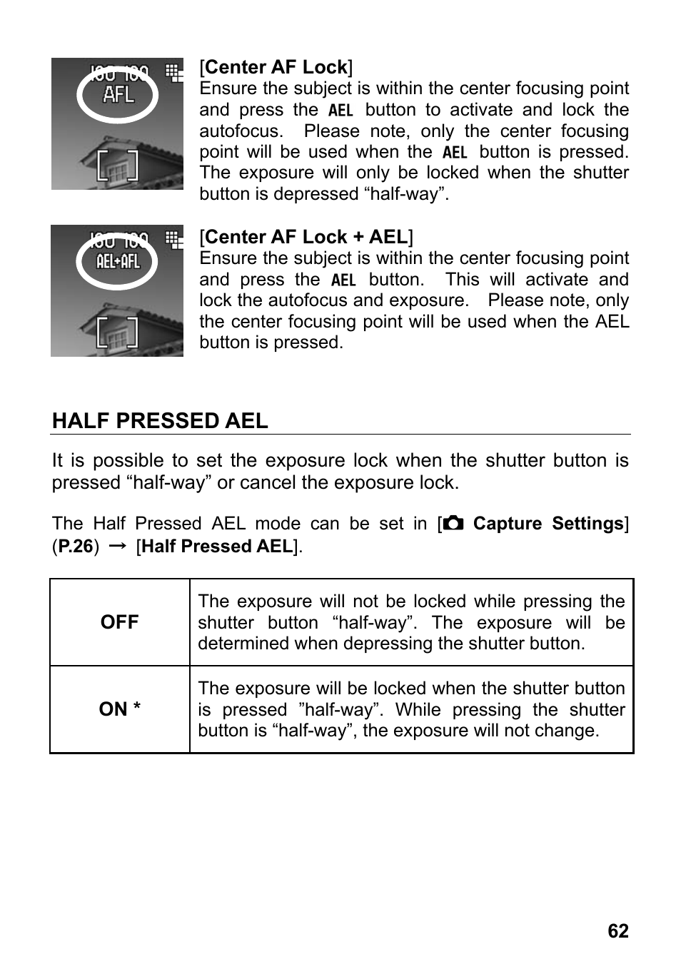 Half pressed ael | SIGMA DP2 User Manual | Page 63 / 120