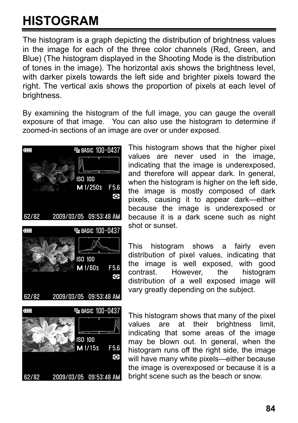 Histogram | SIGMA DP2 User Manual | Page 85 / 120