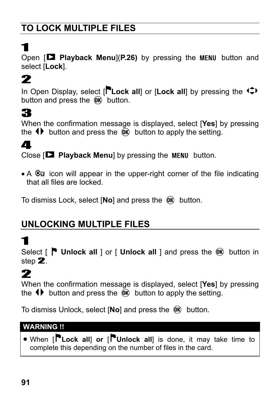 Unlocking multiple files | SIGMA DP2 User Manual | Page 92 / 120