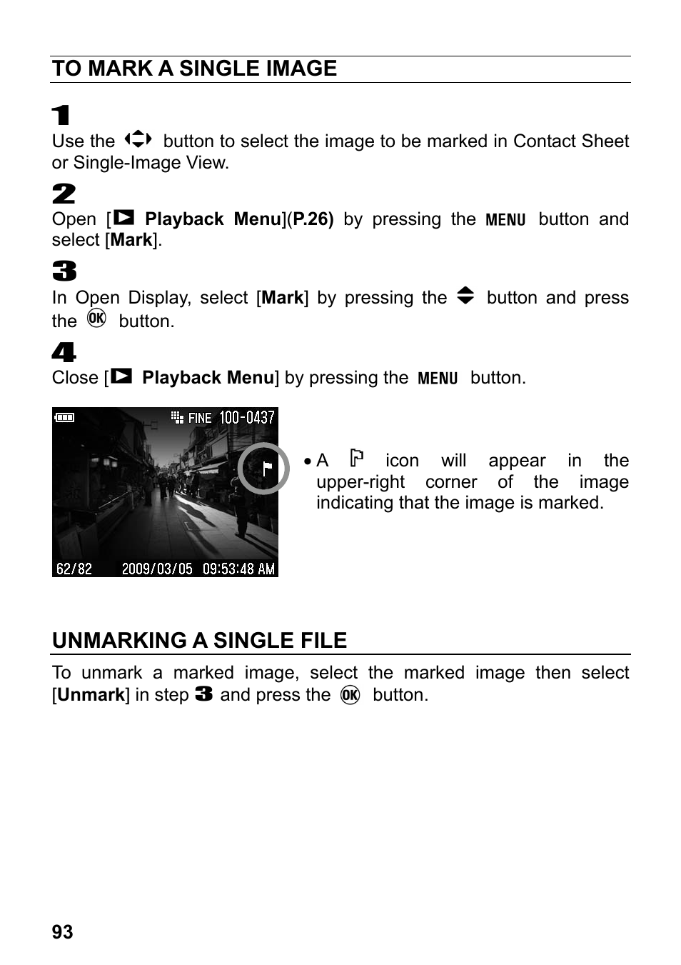 Unmarking a single file | SIGMA DP2 User Manual | Page 94 / 120