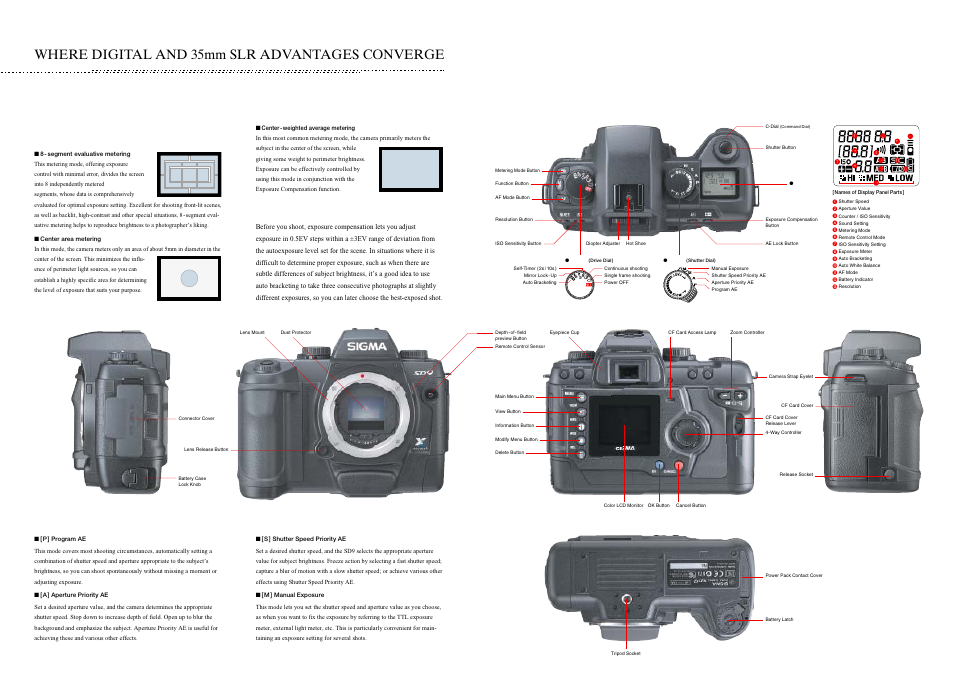 Where digital and 35mm slr advantages converge | SIGMA SD 9 User Manual | Page 5 / 6