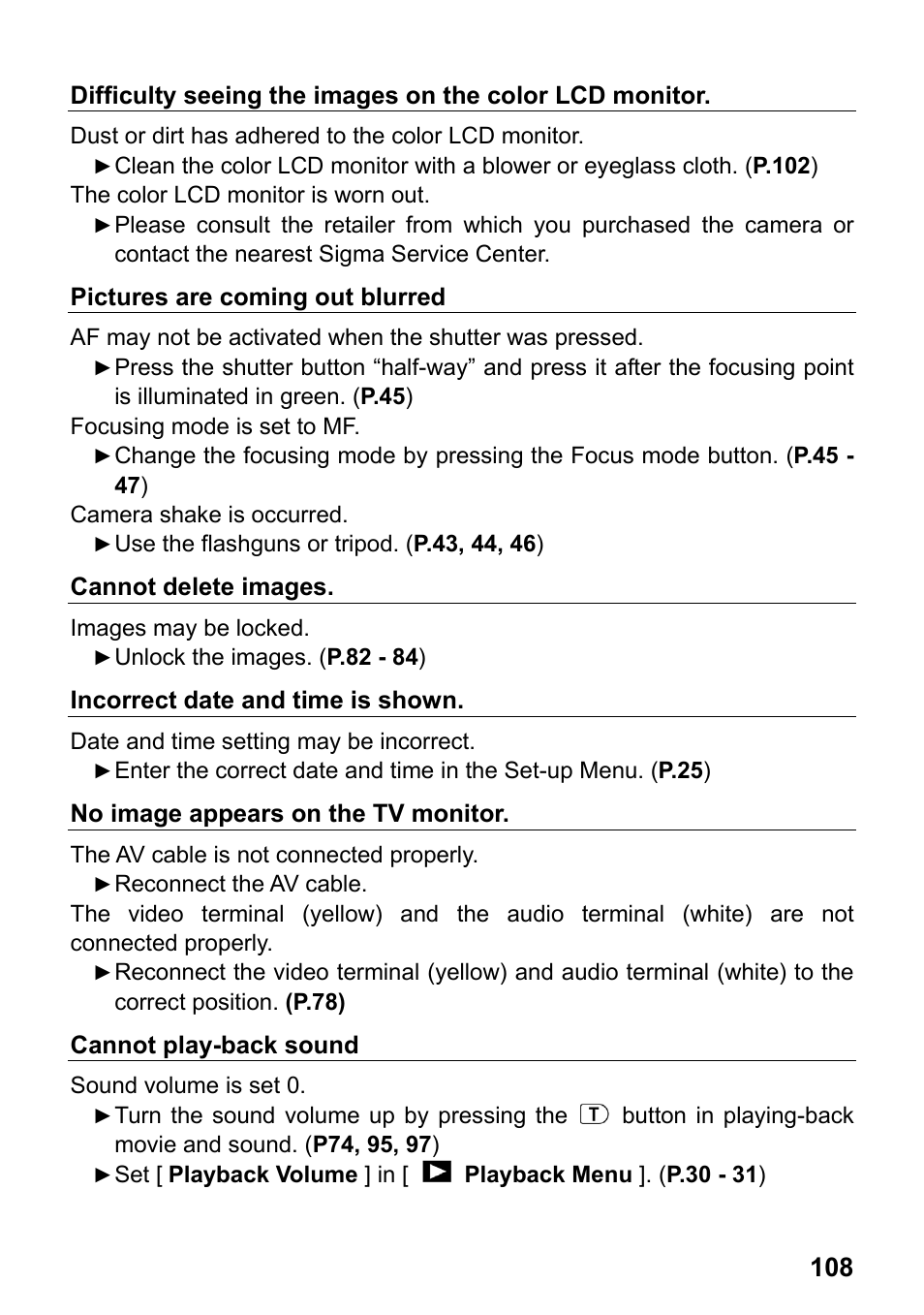 SIGMA Digital Compact Camera DP1 User Manual | Page 109 / 112