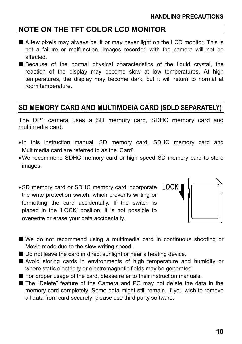 Sold separately) | SIGMA Digital Compact Camera DP1 User Manual | Page 11 / 112