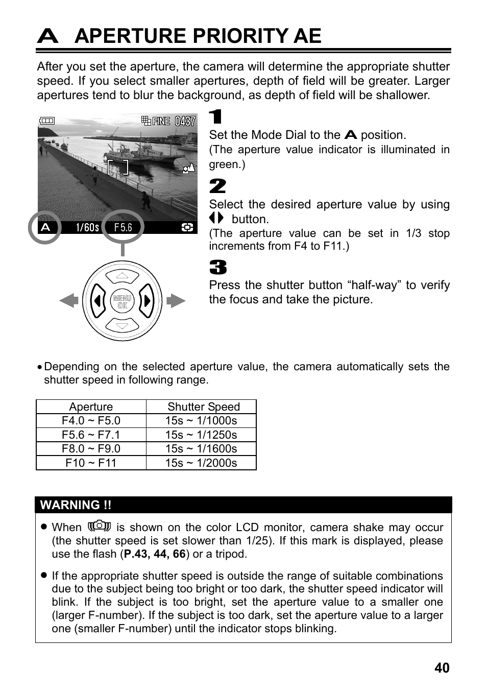 A aperture priority ae | SIGMA Digital Compact Camera DP1 User Manual | Page 41 / 112