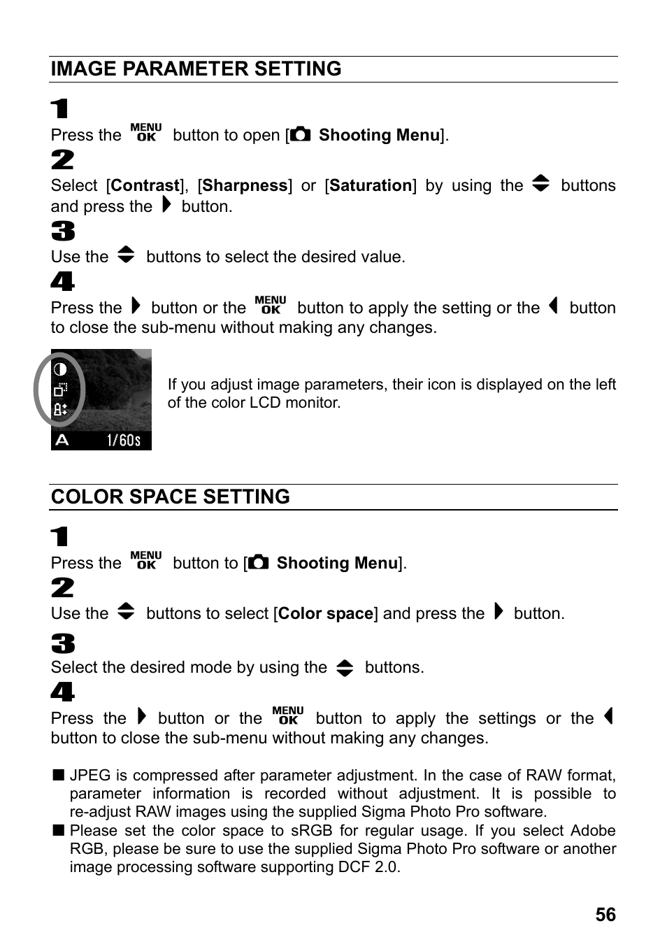 SIGMA Digital Compact Camera DP1 User Manual | Page 57 / 112